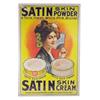 Image 1 : "Satin Skin Powder & Satin Skin Cream" lithograph on paper advertising sign, 28 1/2"W x 42"H.