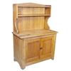 Image 1 : Pine display hutch w/2 doors, wainscotted back, 40 1/2"W x 57"H.