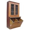 Image 1 : Unusual bin cupboard w/old bittersweet paint, C. 1880, 35"W x 67"H.