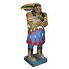 Image 1 : Folk Art Indian Chief "Red Cloud" clay/plaster on wood frame, "Made by Gene Gillis, White Hall, IL."