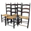 Image 1 : Set of 4 Piedmont chairs w/woven seats, excellent condition, 37 1/2"H.