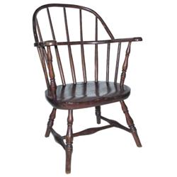 Child's Windsor chair 5 over 9 spindles, original surface, 22"H.