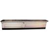 Image 1 : Large painted country store counter, paneled front & sides, 12 1/2' L.