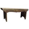 Image 1 : Pine bench w/ scrolled sides, 34" long.