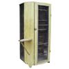 Image 1 : Round pie safe w/original screen, mustard paint, VERY RARE, 60"H.