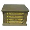 Image 1 : Willimantic four drawer spool cabinet, 23"W x 17"H.