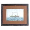 Image 1 : Sailor's souvenir silk needlepoint of USS "Rainbow."  Probably Chinese WW1 era, 25"W x 18"H.