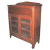 Image 1 : Walnut jelly cupboard w/original chamfered paneled inserts for doors, handmade in Burlington, IA, 42