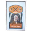Image 1 : Die cut cdbd. sign for "J x A Cigars," 17W" x 29"H.
