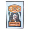 Image 1 : Die cut cdbd. sign for "J x A Cigars," 17W" x 29"H.