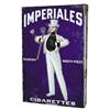 Image 1 : Porcelain flange sign for "Imperiales Cigarettes."  C. 1900. 14"W x 21"H.