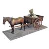 Image 1 : Miniature 1 horse w/cart, Charles Petrovich, 21"L.