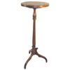 Image 1 : Candle stand walnut, with turned center spindle & 3 curved legs, approx. 30”H.