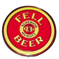 Fell Beer round tin sign, C.1930. 14 Dia.