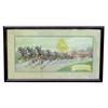 Image 1 : Framed litho for "Genesee" beer, horse team & wagon, 22"W x 13"H.