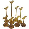 Image 1 : Eight wooden shoe display stands, five are adjustable, 9-22"H.