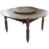 Image 1 : Primitive pine "Lazy Susan" table from log cabin museum in Eudora, MS.