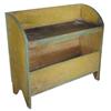 Image 1 : Pine bucket bench w/storage compartment, wonderful mustard & green paint.