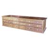Image 1 : 18 drawer apothecary cabinet, pine w/porcelain knobs, 45"W x 36"H.