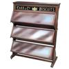 Image 1 : Country store "Carr & Co. Biscuit" three comp. display cabinet.  Reverse gold leaf glass, 41"W x 53"