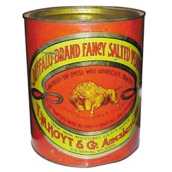 Tin container, Buffalo Fancy Salted Peanuts, good cond.