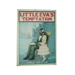 Framed show paper litho of "Little Eva's Temptation." 25"W x 33"H.