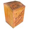 Image 1 : Early stenciled 125# Jersey Coffee box from Des Moines, IA., original old red paint.