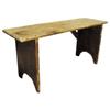 Image 1 : Bucket bench, pine w/painted base, 49"L.