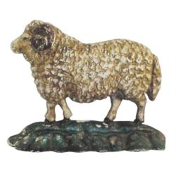 Iron ram door stop, 9" W x 7" H.