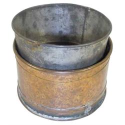 C.V. Porter copper sieve with original patent papers, 6 1/4" Dia.