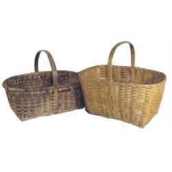 Lot of two nice sized old baskets, 16  & 16 1/2 L.