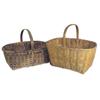 Image 1 : Lot of two nice sized old baskets, 16" & 16 1/2"L.