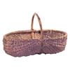 Image 1 : Large woven gathering basket, some breakage in bottom, 25"L.