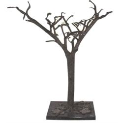 Contemporary Folk Art  Tree of Life,  cast & forged iron by artist Scott Weiss, 37  H.