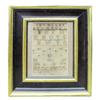 Image 1 : 1808 sampler, made by Sara Shuman, framed, 21"H.