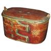 Image 1 : Early Tina box w/original red & blue paint, 7"H x 13"W.