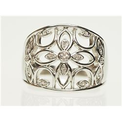 #2-STERLING SILVER DIAMOND RING