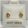 Image 1 : #4-10KT YELLOW GOLD CITRINE & CUBIC ZIRCONIA