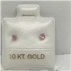 Image 1 : #6-10KT YELLOW GOLD PINK SAPPHIRE EARRINGS