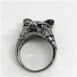 #14-STAINLESS STEEL WOLF MEN'S RING