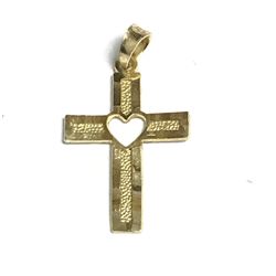 #15-10KT YELLOW GOLD CROSS PENDANT