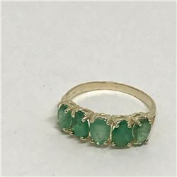 #16-10KT YELLOW GOLD EMERALD RING