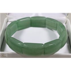 #29-GENUINE GREEN JADE FLEXIBLE BRACELET