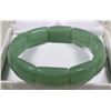 Image 1 : #29-GENUINE GREEN JADE FLEXIBLE BRACELET