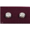 Image 1 : #31-STERLING SILVER DIAMOND EARRINGS