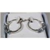 Image 1 : #33-STERLING SILVER BLUE TOPAZ HOOP EARRINGS