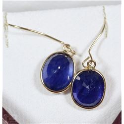 #35-14KT YELLOW GOLD ENHANCED BLUE