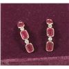 Image 1 : #38-14KT YELLOW GOLD RUBY & DIAMOND EARRINGS