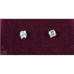 #40-10KT YELLOW GOLD BLUE TOPAZ EARRINGS