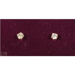 #41-14KT YELLOW GOLD BROWN DIAMOND EARRINGS